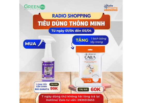 🎁 Chương trình khuyến mãi khi mua 1 chai tẩy cặn Canxi Bio Katana
